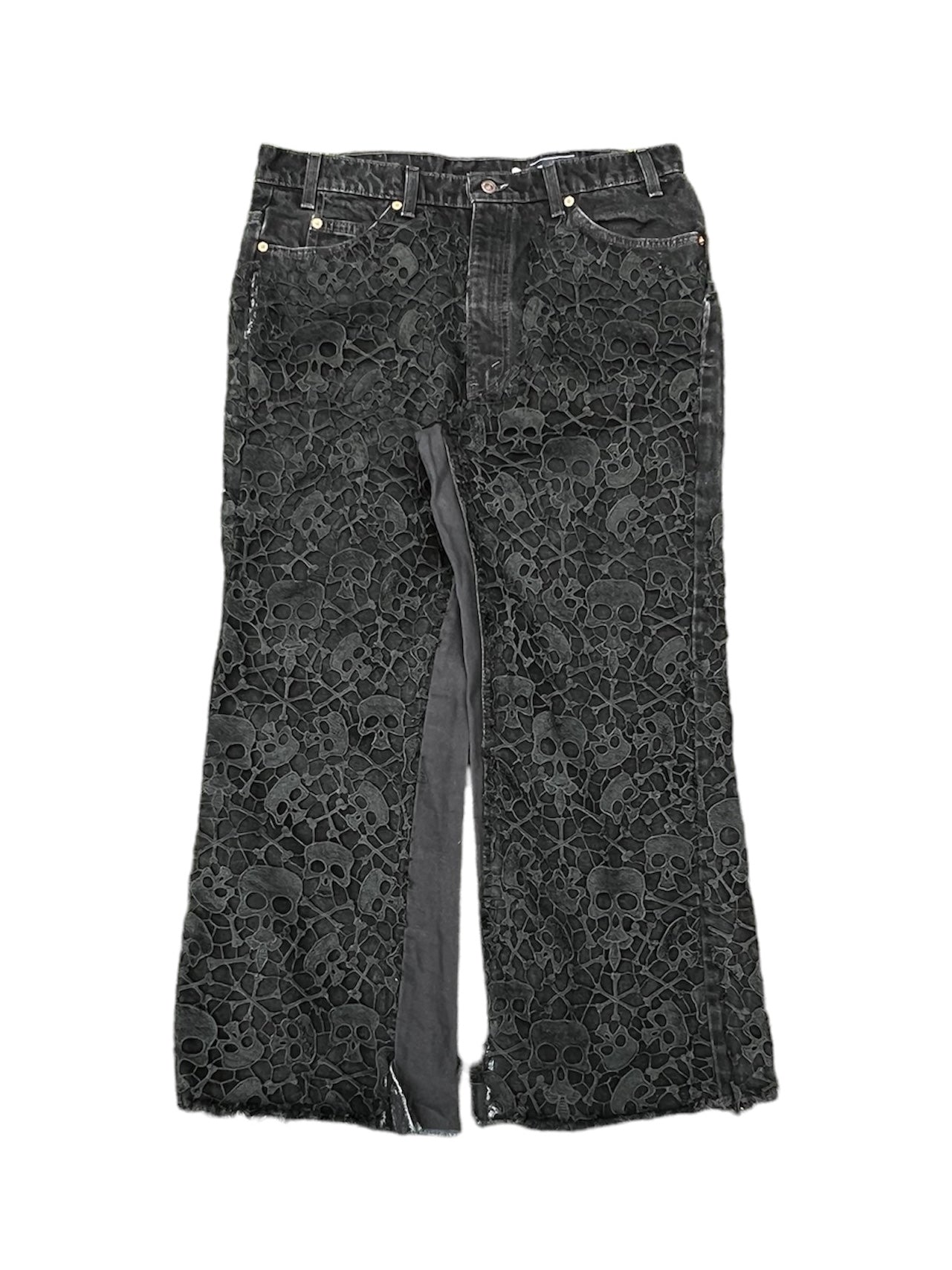 Skull Lace Denim