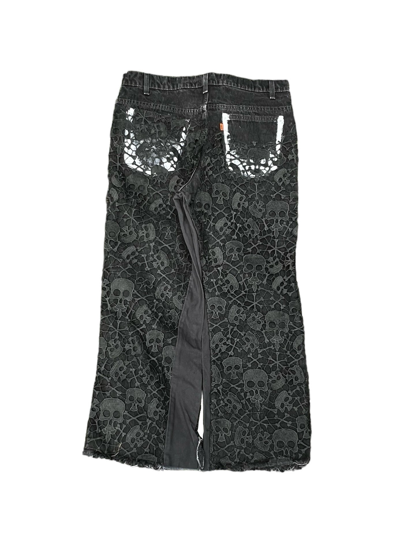 Skull Lace Denim